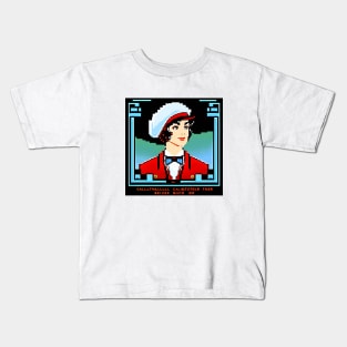 vintage pixel pretty lady Kids T-Shirt